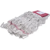 product of Carlisle 369552B00 Flo-Pac Wet Mop Head - Large 4-Ply Cotton, 5" Band, Looped End, Non-Bacterial