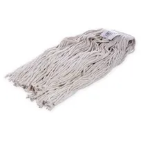product of Carlisle 36983200 Flo-Pac Wet Mop Head - X-Large 32 oz Cotton, 4-Ply Cut-End, 1-1/4" Polyester Band