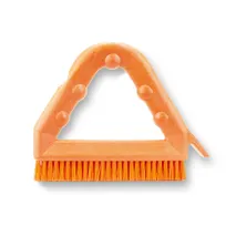 product of Carlisle 41323EC24 Sparta Tile & Grout Brush, 9" Orange Plastic Handle, Polyester Bristles, Scraper