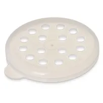 product of Carlisle 423130 Parsley Dredge Lid, Clear Polycarbonate, Perforated Top, BPA-Free, 2" Diameter
