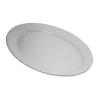 product of Carlisle 4356002 Dallas Ware Oval 12" x 8-1/2" White Melamine Serving Platter - Reinforced Rim