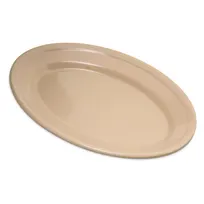 product of Carlisle 43563-825 Oval Melamine Platter, 9-1/4" x 6-1/4", Tan, Stackable, Dishwasher Safe - 1/Pack