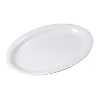 product of Carlisle 4384002 Oval White Melamine Serving Platter 21" L x 15" W, Rimmed Dishwasher-Safe BPA Free
