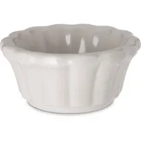 product of Carlisle 4394242 Plastic Ramekin, 1 oz, 2-3/4" Dia Scalloped Bone Melamine, Dishwasher Safe, 212°F
