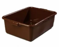 product of Carlisle 4401101 Comfort Curve Bus Box, 1-Compartment, 20"L x 15"W x 7"H Brown Poly, NSF, Dishwasher Safe