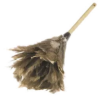 product of Carlisle 4574300 Feather Duster, 24" Long Wood Handle, Premium Brown Feathers, Hanging Hole