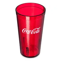 product of Carlisle 52163550D Red Textured Tumbler, 16oz, SAN Plastic, Stackable, BPA‑Free, Dishwasher‑Safe
