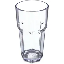 product of Carlisle 581807 Louis 18oz Clear Faceted Tumbler, SAN, BPA Free, Dishwasher Safe, Stackable