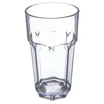 product of Carlisle 583207 Louis 32oz Clear SAN Tumbler - Faceted, Dishwasher Safe, BPA-Free, 0°F-180°F