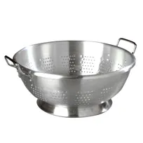 product of Carlisle 60279 Colander, 11 qt., 15" dia. x 5-3/4" deep, Aluminum, Satin Finish