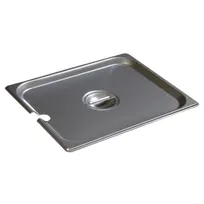product of Carlisle 607120CS DuraPan Steam Table Pan Cover - 1/2-Size Slotted, 24-Gauge 18/8 Stainless Steel