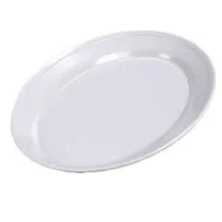 product of Carlisle ARR12002 Oval Melamine Serving Platter, 12" L x 8-1/2" W, White, Dishwasher Safe, NSF