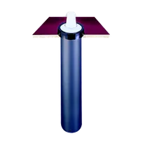 product of Carlisle C2210C18 Euro EZ-Fit In-Counter Cup Dispenser, 18" Tube, High-Impact Plastic, 6-24 oz Cups