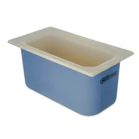 product of Carlisle CM1102C1402 Food Pan, 1/3 Size, 4 Qt, 6" Deep, White/Blue ABS, Color Changing