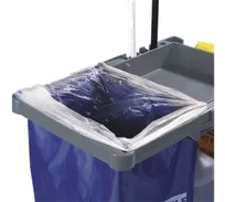 product of Carlisle JC194614 - Janitorial Cart Bag, 17"L x 11"W x 28"H, 25 Gallon Rip-Stop Nylon, Blue, Replacement Waste/Laundry Bag