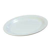 product of Carlisle KL12602 - 13-1/2" x 9-3/4" Oval White Melamine Platter, Heat Resistant 212°F, BPA Free, NSF