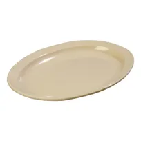product of Carlisle KL12625 Tan Oval Melamine Platter 13-1/2" x 9-3/4", Dishwasher Safe, BPA Free, NSF