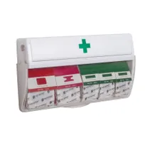 product of Carlisle MKBD100 - San Jamar Bandage Dispenser, Blue Bandages, 10‑Large Patch, NSF Certified