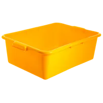 product of Carlisle N4401104 Comfort Curve Tote Box, 20" L x 15" W x 7" H, Yellow High-Density Polyethylene, 1-Compartment, Stackable with Reinforced Rim and Ergonomic Handles, NSF Certified for HACCP Zone Use
