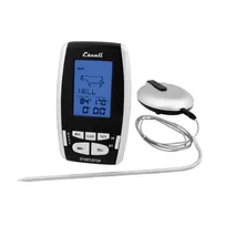 product of Carlisle THDGWL Wireless Thermometer & Timer, 6-1/2" Oven-Safe Probe, 8-Meat Presets, 200′ Range