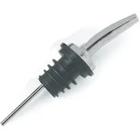 product of Carlisle WPM8538 Pour-Rite Liquor Pourer, Free-Flow Tapered Spout, Chrome Plated, SAN Construction, Black Spout