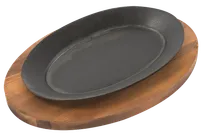 product of Concasse MCACCBM02 Oval Wooden Serving Board, Hand-Free Design, Wood Finish, Meat Presentation