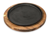 product of Concasse MCACCBM03 Round Wooden Serving Board, 12" Diameter, Hand-Free Design, Natural Wood Finish
