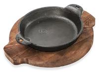 product of Concasse MCACCBM04 Round Wooden Serving Board with Ears, Handled, Natural Finish, 12" Diameter