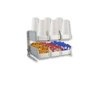 product of Concasse MCC52665SET Bar Caddy, 2-Level, 3-Row Coffee Set Organizer, 6 Compartments, Plastic