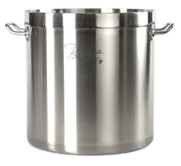 product of Concasse MCCOMAIFD4000K Stock Pot, 40L, 10-1/2" x 18", Stainless Steel, Compound Bottom, With Cover