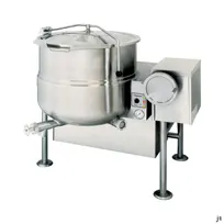 product of Cleveland KGL40T 40 Gallon Floor Tilting 2/3 Steam Jacketed Gas Kettle, Quad-Leg, 140.000 BTU
