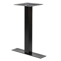 product of G & A GB0522 Steel Table Base with 5" x 22" Spread, 2-1/4" Column, Black Powder Coat Finish, Adjustable Glides for Indoor/Outdoor Use