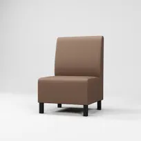 product of G & A QSM-S2-CUSTOM Modular Single Upholstered Restaurant Booth, 48"W x 26"D x 42"H, Custom Fit