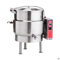 product of Vulcan K40EL 40 Gallon Floor Stationary 2/3 Steam Jacketed Electric Kettle w/ Tri-Leg Base