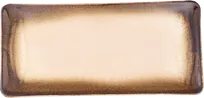 product of Ariane Porcelain ALPARND63011005 Rectangular Platter, 8 1/4" x 5 1/8", Splash Edge Sahara - 6/Case