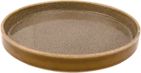 product of Ariane Porcelain ASEARNC97A11015 6" Round Plate, Light Brown with Inside Freckles, 4/Case