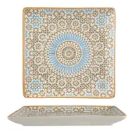 product of Ariane Porcelain DJSARN05Z011001 Tangier Square Footed Platter, 6 2/7" x 6 2/7" (16x16 cm) - 12/Case