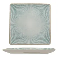 product of Ariane Porcelain DJSARN09T011002 Square Platter 8 1/4" x 8 1/4" Paros Aqua Porcelain - 6/Case