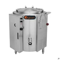 product of Groen AH/1E-80 80 Gallon Floor Stationary 2/3 Steam Jacketed Gas Kettle, Tri-Leg Base, 145.000 BTU