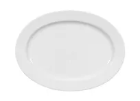 product of Seltmann 001-172056 Oval Porcelain Platter, 11" x 8.2" x .79" White, Flat Edge - 1/Each