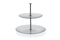 product of Ardacam 10498-10356-1 Tiered Display Stand, 8.3" x 11" Round Clear Glass, 2-Tier Height 9"-12"