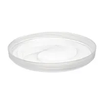 product of Ardacam 2445-2 Round Glass Dinner Plate, 8.27" Diameter, White Asos Finish, Elegant Tableware