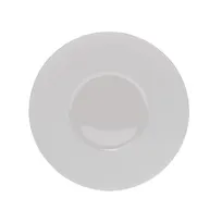 product of ONIS 5256076 Round China Plate 10" Diameter, Wide Rim, Bright White Porcelain, Dishwasher Safe