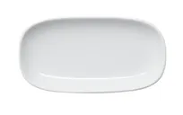 product of Mikasa 5302598 Isla Rectangular Platter, 12" x 7.75", Porcelain, White