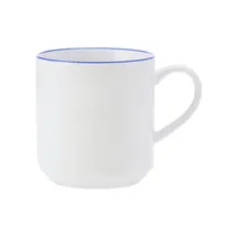 product of Mikasa 5305730 Bistro Mug, 11.8 oz (11 oz) Pin Blue Porcelain Coffee Cup for Hot Beverages