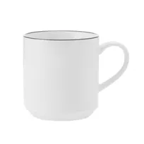 product of Mikasa 5305834 Bistro Mug - 11.8 oz (12 oz) Pin Black Porcelain Coffee Cup for Café Use