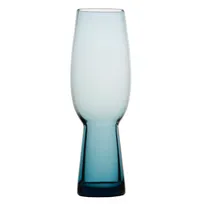 product of Mikasa 5307052 Vegas Flute Champagne Glass, 10 oz, 2.44"W x 2.44"D x 7.28"H, Stemless, Blue