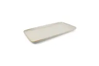 product of F2D 5314955 Rectangular Platter, 12.6" x 6.4", Green Porcelain, Dishwasher Microwave Safe, Valet