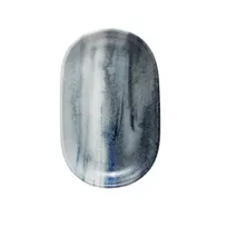 product of ID Fine 5316365 Oval Smoke Vega China Platter, 4.63" W x 7.25" D x 1" H, Fine China, Dishwasher Safe