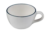 product of ID Fine 5321446 9-Oz Modest Navy China Mug, 4"x2.33"x7.4" Stackable, Dishwasher Safe, Fine China